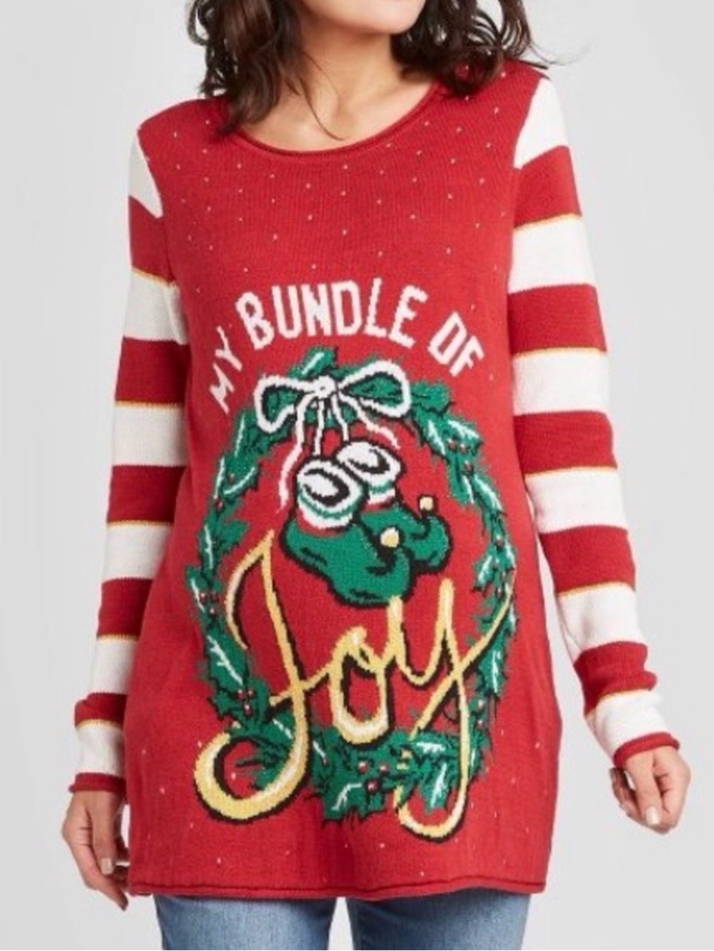 Isabel Maternity by Ingrid & Isabel Red Knit Sweater Tunic